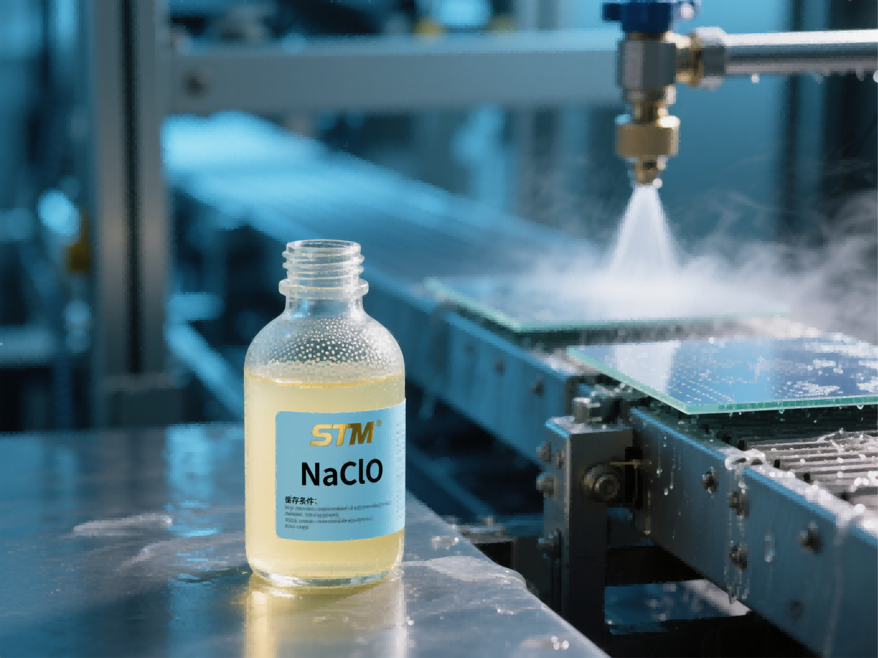 圣天迈电子级高纯次氯酸钠 (NaClO)溶液 - 精密清洗与消毒应用